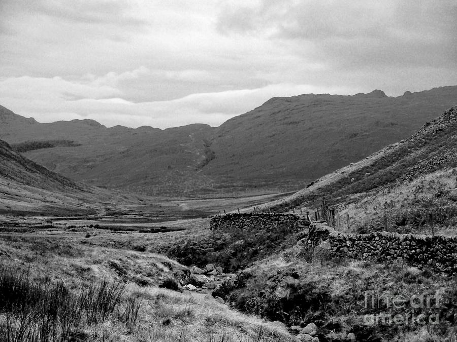 A View of Wasdale in Monochrome Photograph by Joan-Violet Stretch