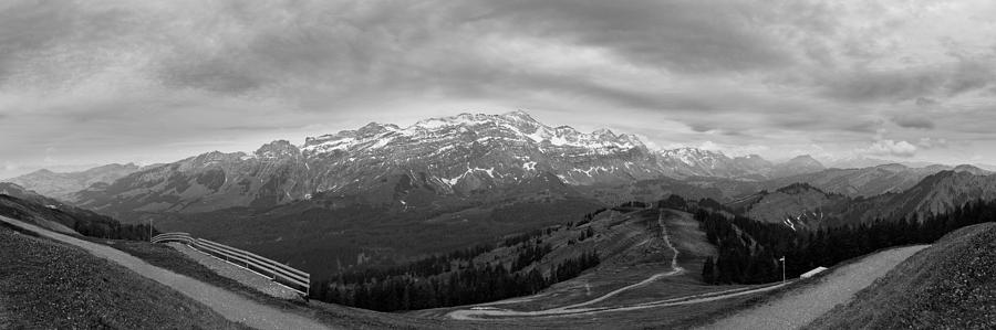 a view to the Saentis in monochrome Photograph by Andreas Levi