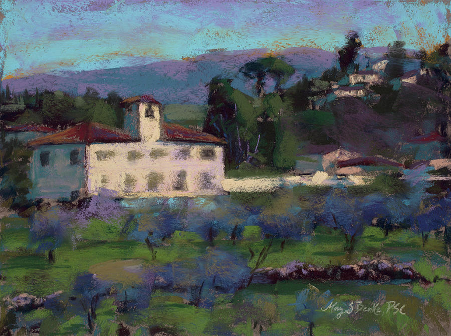 A View to Tuscany Pastel by Mary Benke