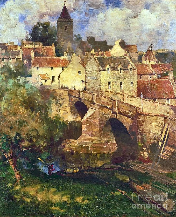 A Village in East Linton Painting by MotionAge Designs