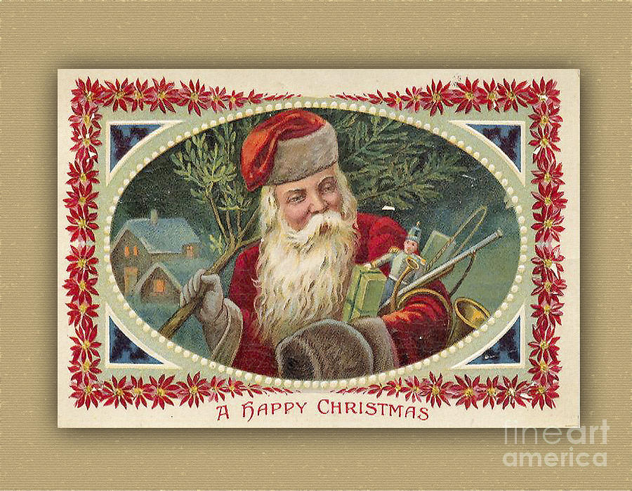 A Vintage Happy Christmas Digital Art by Melissa Messick