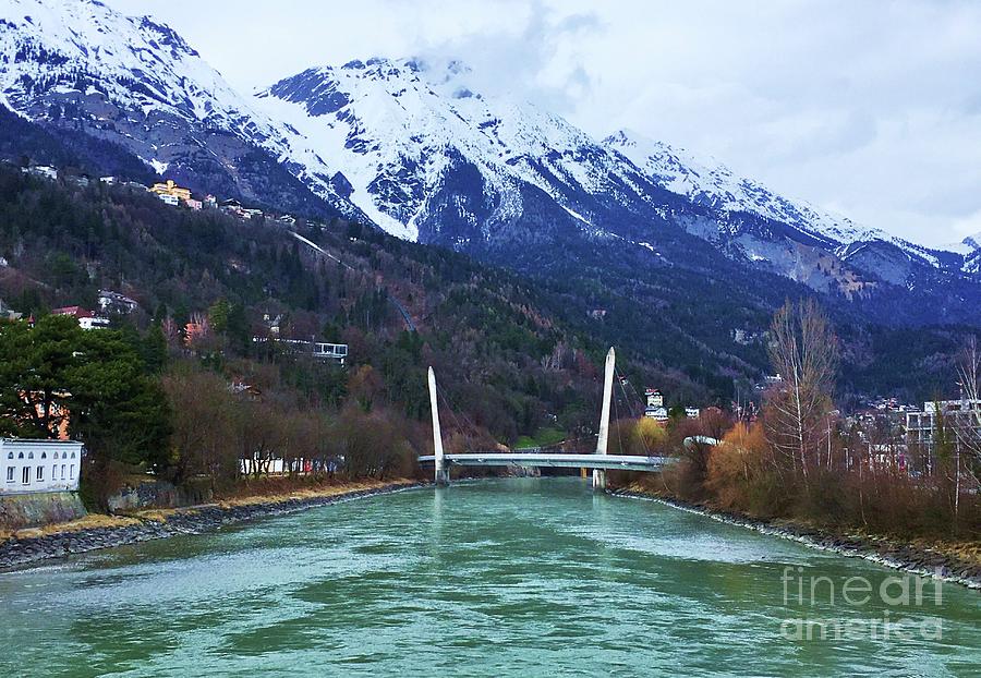 Mountain Photograph - A Vision Of The Inn River, Innsbruck, Austria by Poets Eye