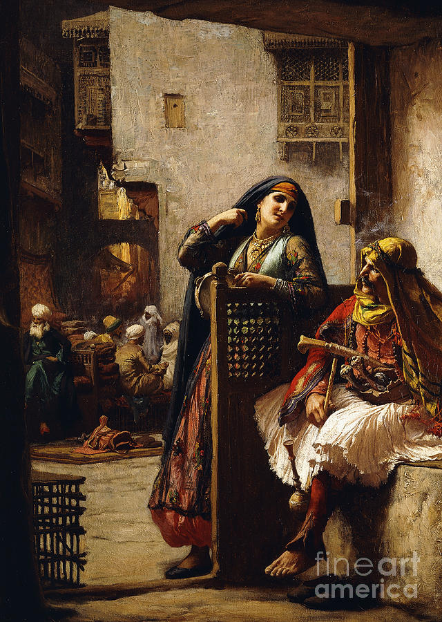 A Visit from the Chieftain Painting by Frederick Arthur Bridgman