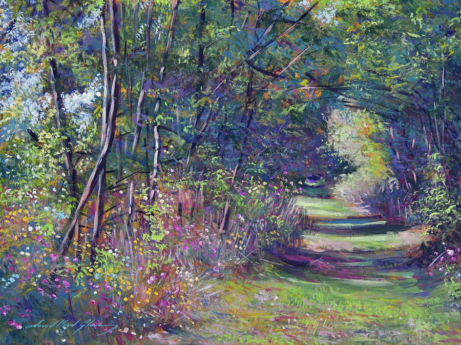 A Walk In The Forest Painting by David Lloyd Glover