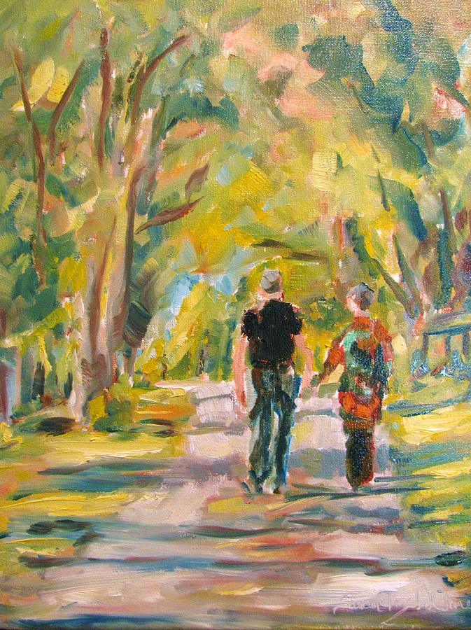 A Walk in the Park Painting by Susan Elizabeth Jones