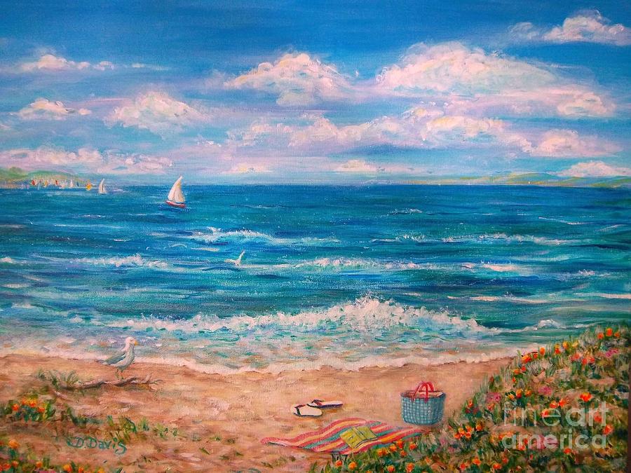 Flower Painting - A Walk in the Sand by Dee Davis