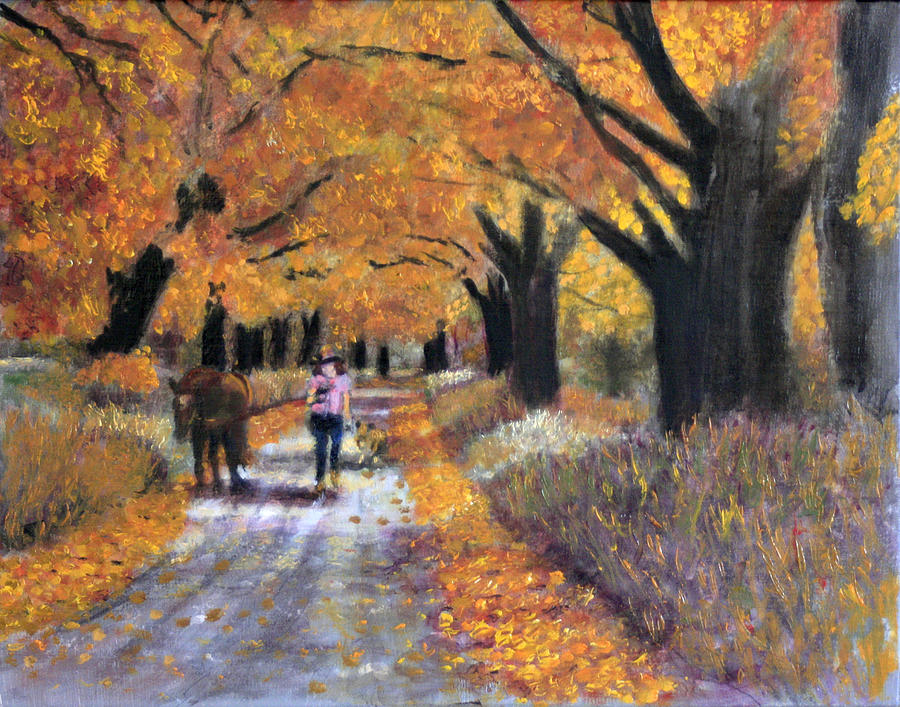 A Walk in the Woods Painting by David Zimmerman