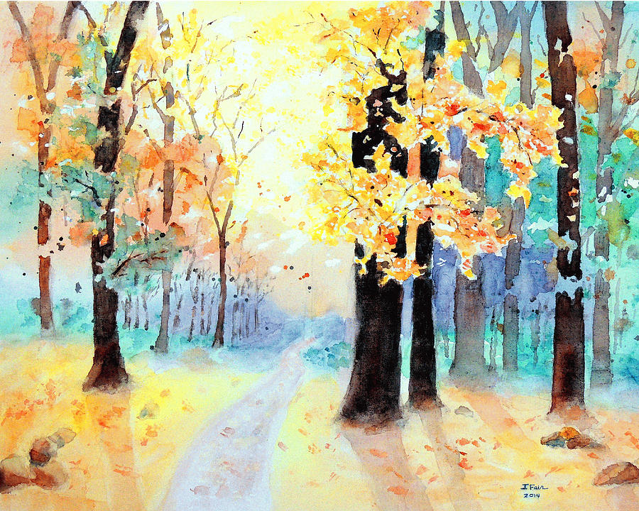A Walk in the Woods Painting by Jerry Fair