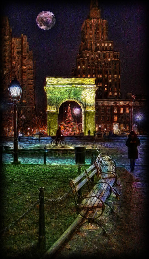 New York City Photograph - A Walk in Washington Square by Lee Dos Santos