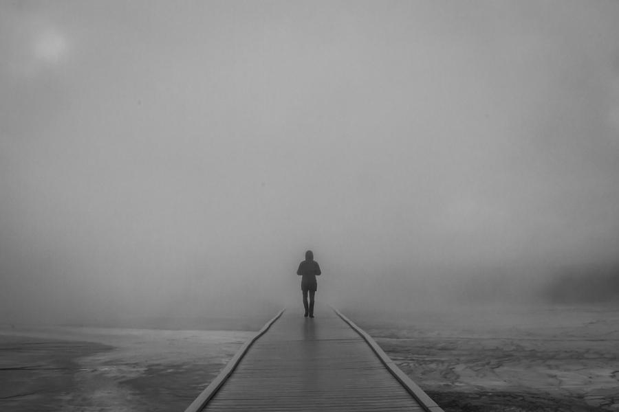 A Walk Into Fog Photograph By Derik Smith