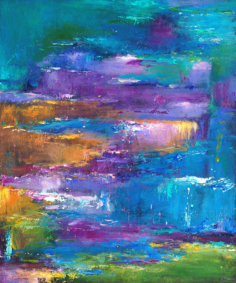 Vibrant Abstract Painting - A Walk to Remember by Johnathan Harris