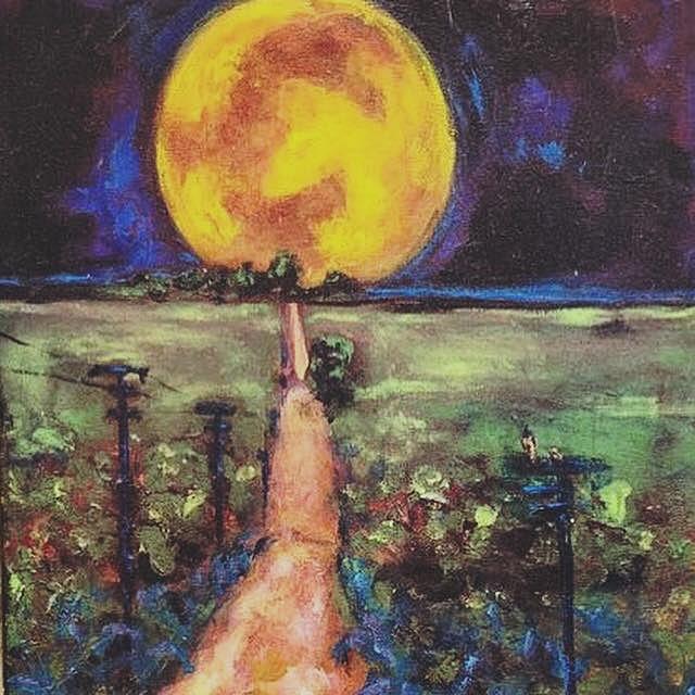 Landscape Painting - A Walk to the Moon by Dilip Sheth