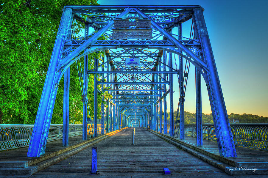 Chattanooga TN A Way Walnut Street Pedestrian Bridge Architectural Art Photograph by Reid Callaway