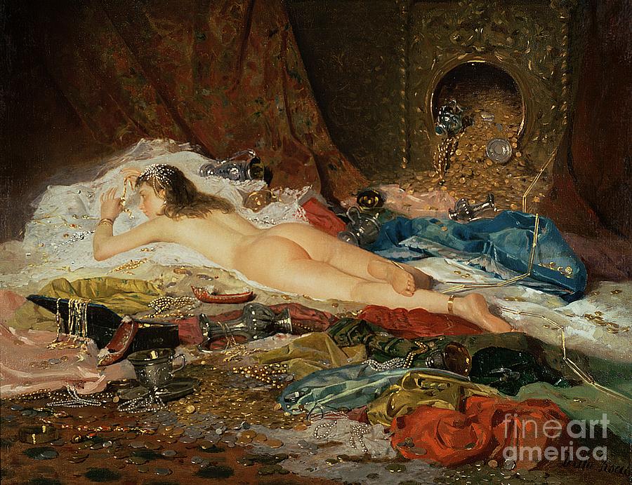 Nude Painting - A Wealth of Treasure by Della Rocca