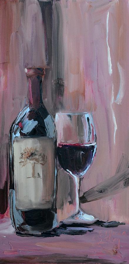 Wine Painting - A Weekend Well Spent by Donna Tuten