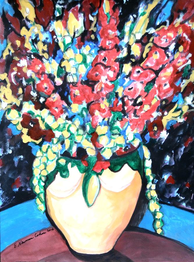 A Welcoming Bouquet Painting by Esther Newman-Cohen