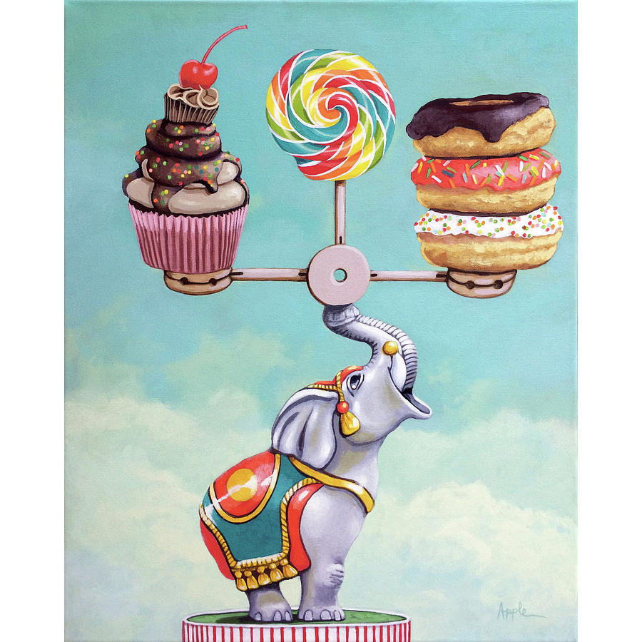 A Well-Balanced Diet Painting by Linda Apple