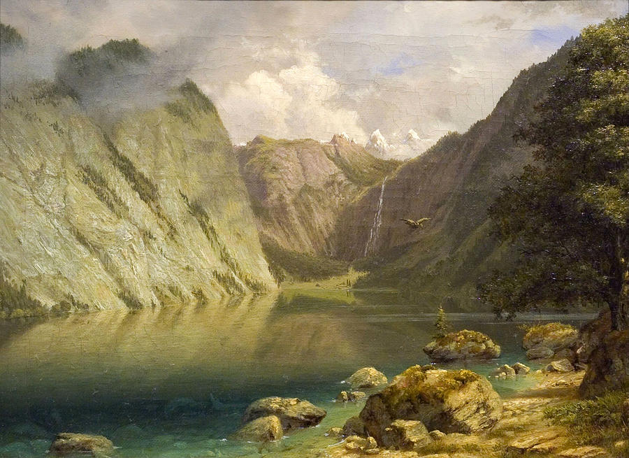 A Western Landscape Painting by Albert Bierstadt