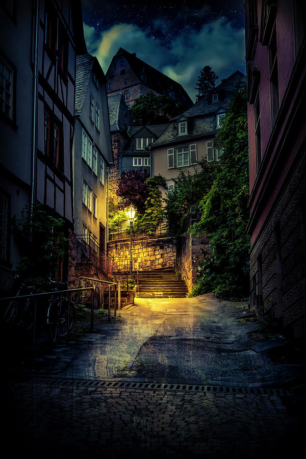 A Wet Evening in Marburg Photograph by David Morefield