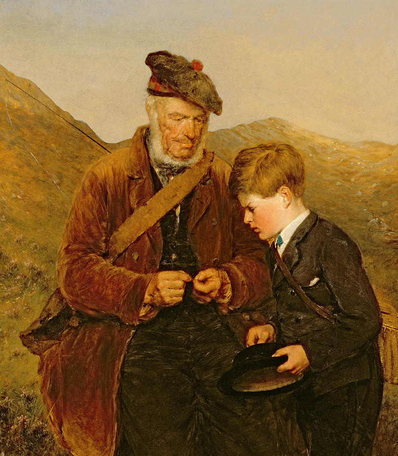 Hat Painting - A Willing Pupil by Erskine Nicol