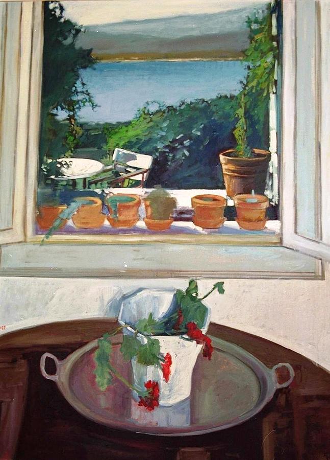 A Window view Painting by George Siaba