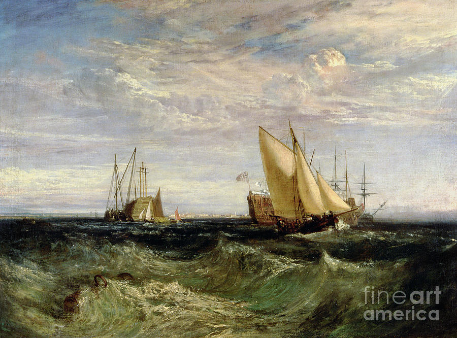 Boat Painting - A Windy Day by Joseph Mallord William Turner
