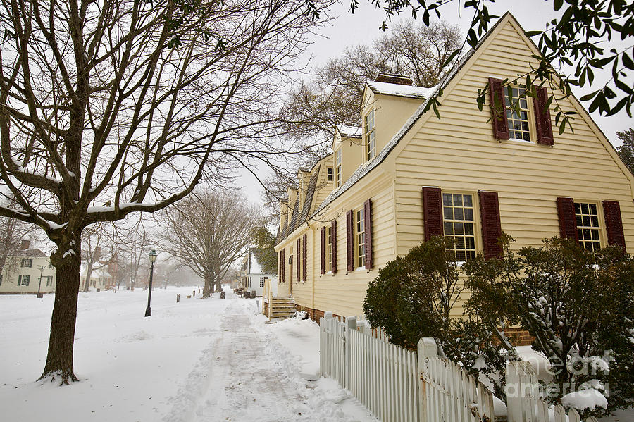 A Winter Colonial Street Photograph by Rachel Morrison | Fine Art America