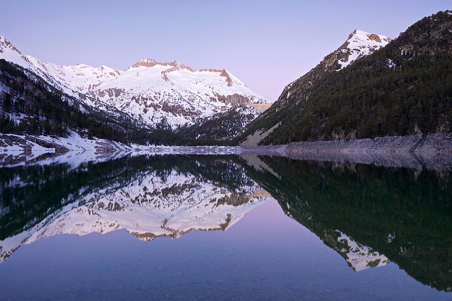A winter dawn at Lac doredon Photograph by Stephen Taylor