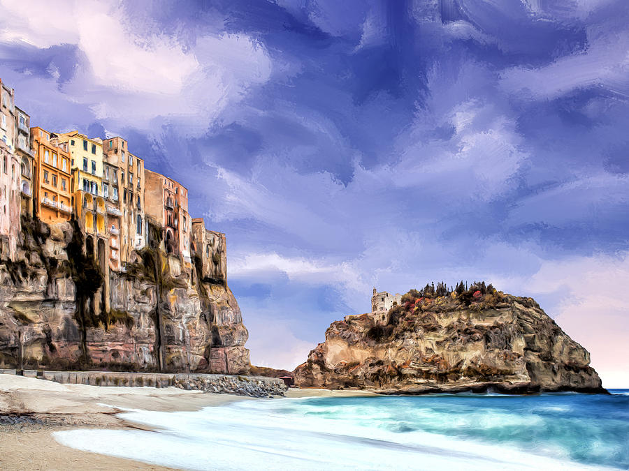 A Winter Day in Tropea Calabria Painting by Dominic Piperata