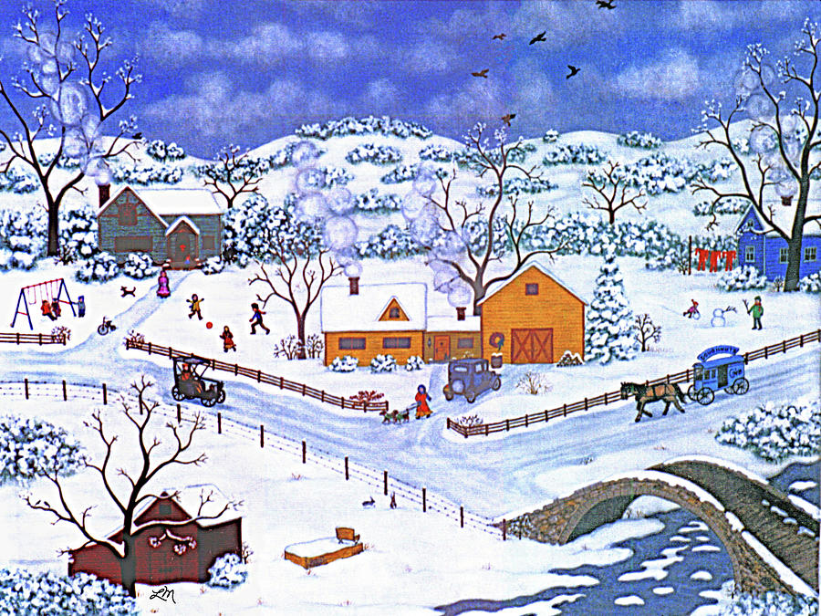 A Winter Evening Painting by Linda Mears