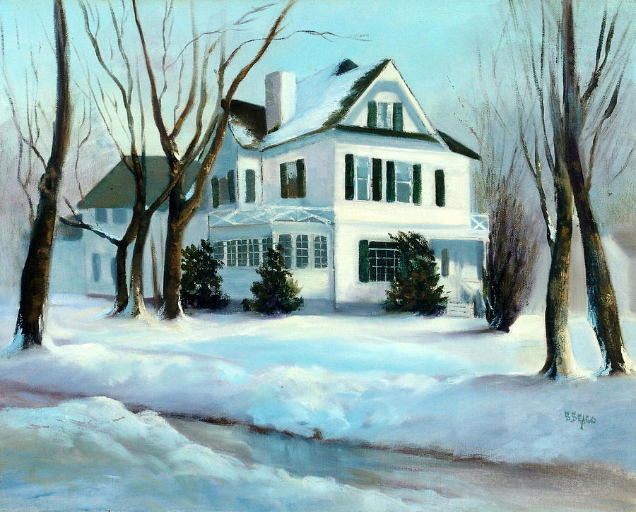 A Winter Home Painting by Sally Seago