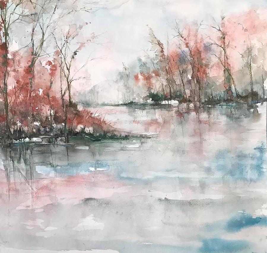 A Winters Dawn Painting by Robin Miller-Bookhout