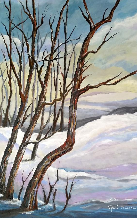 A Winters Day Painting by Rosie Sherman