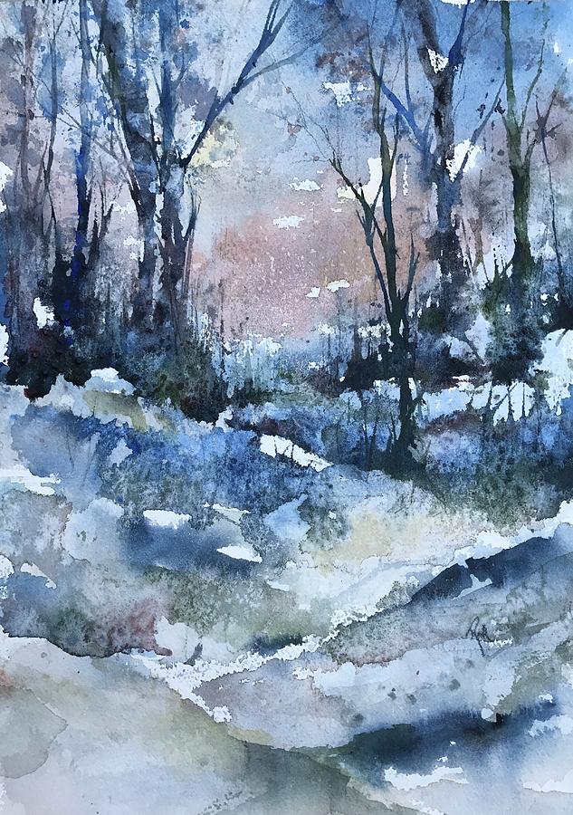 A Winters Eve Painting by Robin Miller-Bookhout