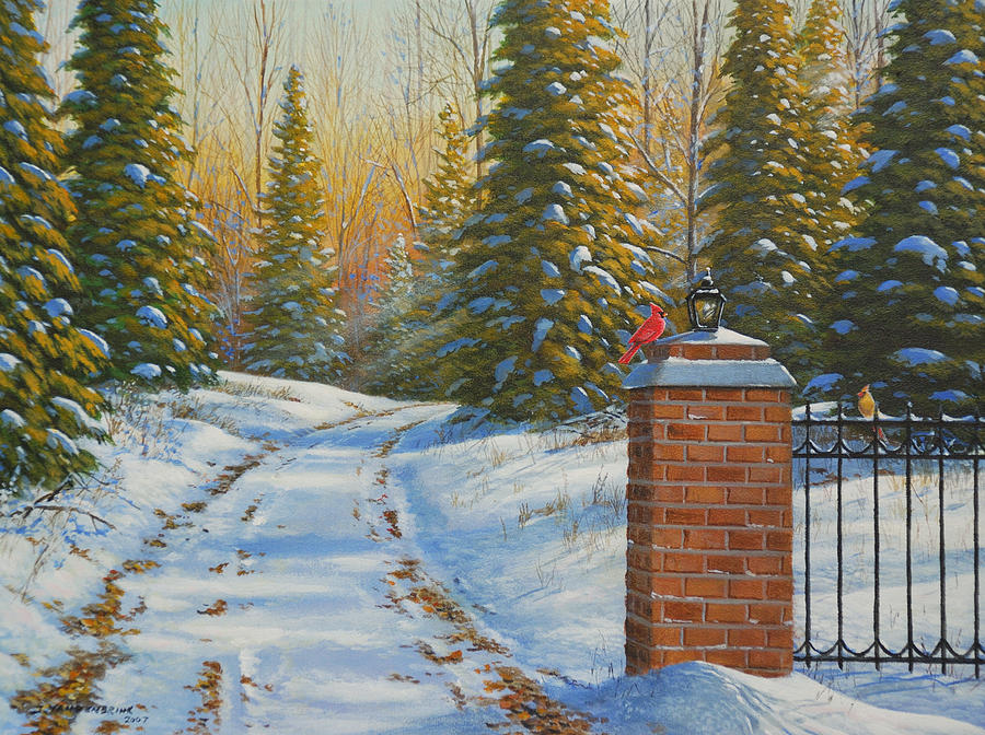 A Winters Welcome Painting by Jake Vandenbrink