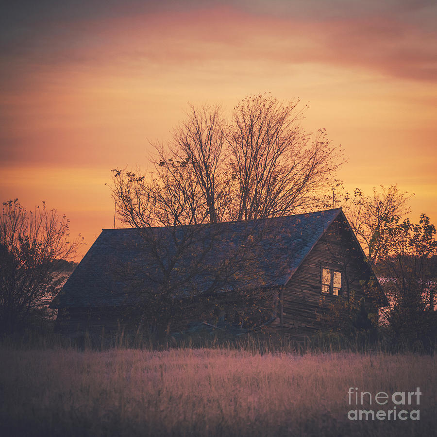 A Wisconsin Barn At Sunrise Photograph