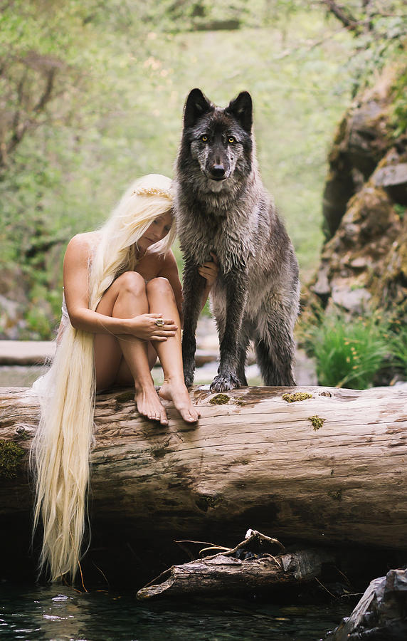 A Wolf and His Girl. is a photograph by Andrea Borden which was uploaded on...