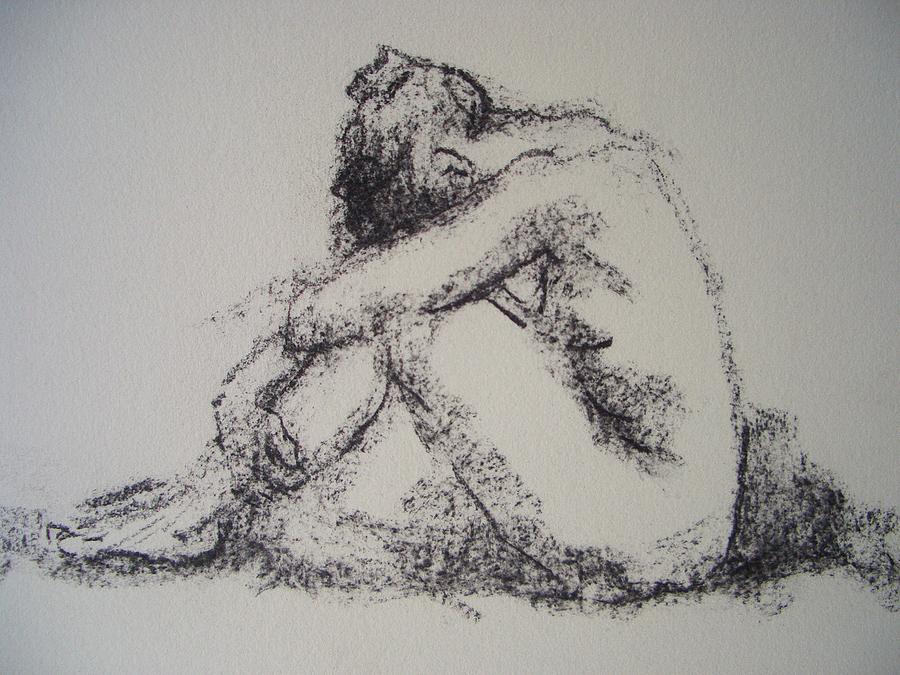A Woman Drawing by Alfons Niex