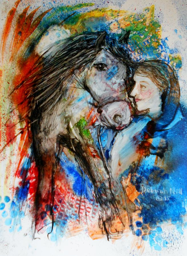 A Woman And Her Horse Painting by Deborah Nell