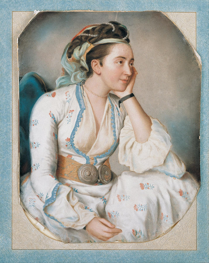 A Woman in Turkish Dress Painting by Jean-Etienne Liotard