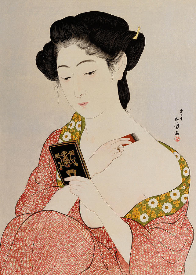 A Woman in Underclothes Painting by Goyo Hashiguchi