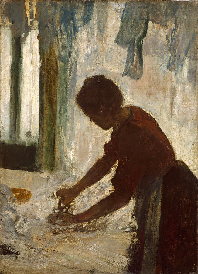A Woman Ironing Painting by Edgar Degas