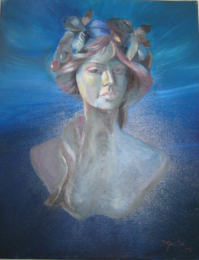 A Womans Thoughts Painting by Maria Kobalyan