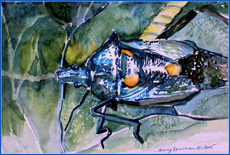 A Wondering Bug Painting by Mindy Newman