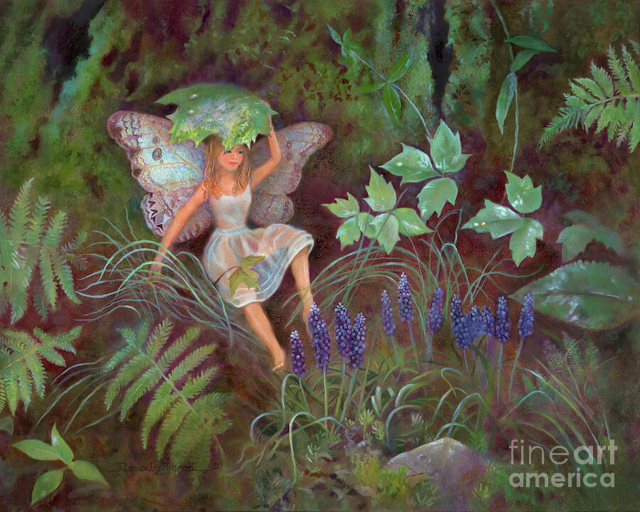 A Woodland Fairy Named Solace Painting by Nancy Lee Moran