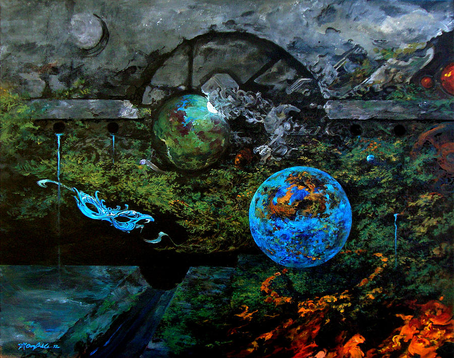 Orbs Painting - A Work In Progress by Jay Garfinkle Orbs Painting - A Work In Progress by Jay Garfinkle