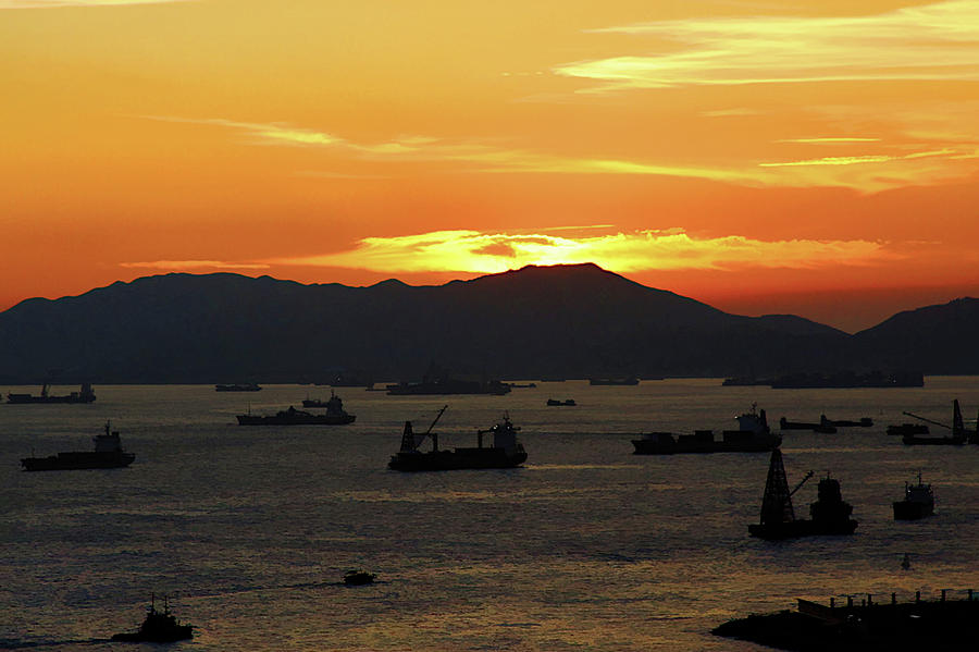 A World Away- Hong Kong Harbor Photograph by Xine Segalas
