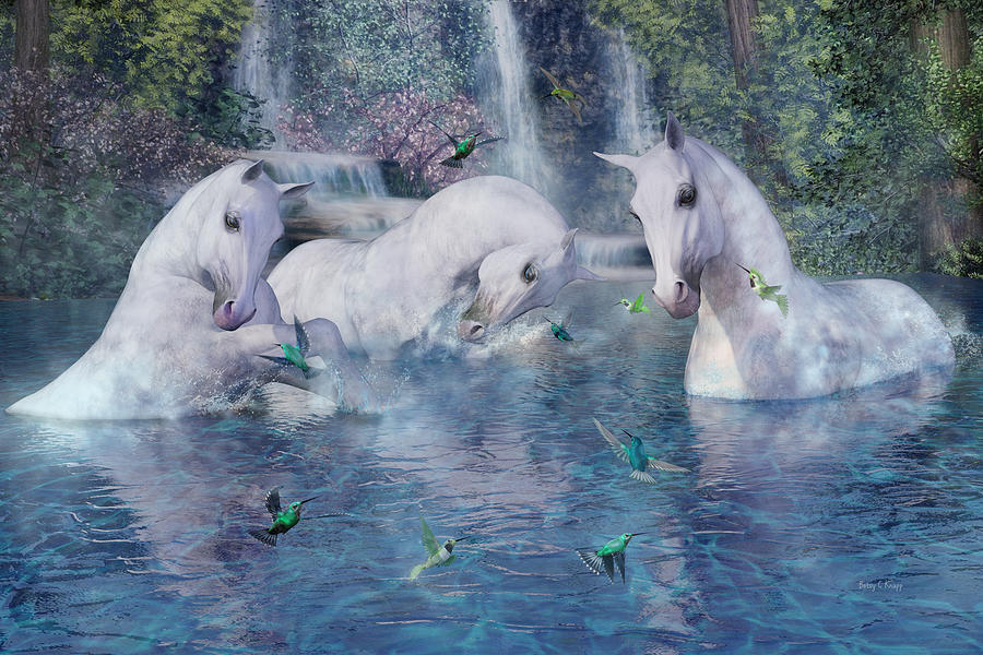 Horse Digital Art - A World Beyond by Betsy Knapp