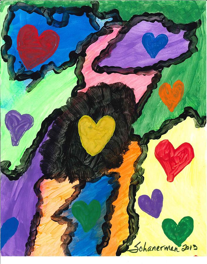 A World of heARTS Painting by Susan Schanerman