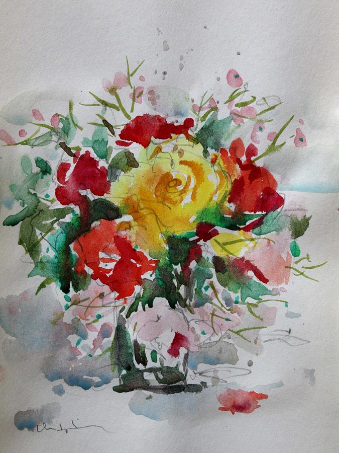 A Yellow Rose Painting by Owen Hunt - Fine Art America